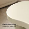 Stolik kawowy owalny MATCHA 85 cm kremowy na czterech Podgląd zdjęcia produktu 4
