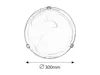 A sketch of a round ceiling light with a diameter measurement. Anteprima dell’immagine prodotto