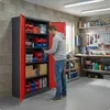 Armoire de bureau Armoire en acier anthracite-rouge Voir les images du produit 14