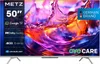 A Metz 50-inch smart TV with a colorful abstract image displayed on the screen, featuring various feature callouts. Anteprima dell’immagine prodotto