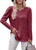 ASKSA Damen Langarmshirt Rundhals Rippstrick Casual Elegant Produktbild-Vorschau 1