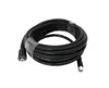 A coiled black pressure washer hose on a white background. Voir les images du produit