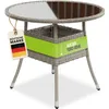 Juskys Polyrattan Gartentisch Yoro rund - wetterfest Ø 80 Produktbild-Vorschau 1