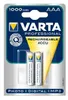 A retail package containing two AAA rechargeable batteries. Voir les images du produit