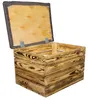 Sitztruhe Mira mit Stauraum in geflammt Maße 34x35x48 Produktbild-Vorschau 3