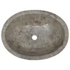 vidaXL Waschbecken Grau 53x40x15 cm Marmor Produktbild-Vorschau 4