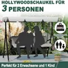 UISEBRT Třímístná hollywoodská houpačka šedá, 175,5x110x152 Náhled obrázku produktu 3