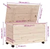 vidaXL Kufer na kółkach ALTA 73x39,5x43 cm lite drewno Podgląd zdjęcia produktu 8