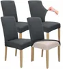 Stuhlhusse 4er Pack - Dunkelgrau - Universal - Stretch - Produktbild-Vorschau 1