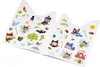 An open sticker book with various cartoon characters and objects. Produktbild-Vorschau