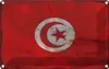 vianmo Blechschild 12x18 cm Tunesien Tunisia Rost Flagge Produktbild-Vorschau 1