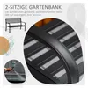 Outsunny Gartenbank Sitzbank Bank Metall Gartenmöbel Produktbild-Vorschau 4
