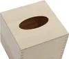 Quadratische Taschentücherbox aus rohem Kiefernholz, Produktbild-Vorschau 3