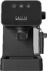 A front view of a black Gaggia espresso machine. Podgląd zdjęcia produktu