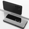 A black smartphone case with a reflective flip cover is shown in a studio setting. Anteprima dell’immagine prodotto