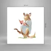Poster - Poster ohne Rahmen - Känguru Mama Kind - 60x60 cm Produktbild-Vorschau 4