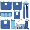 vidaXL Vorhänge für Hochbett mit Turm Blau Polyester Produktbild-Vorschau 1