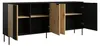 Wohnzimmer Sideboard mit 220 cm Breite in Eiche & schwarz, Produktbild-Vorschau 2