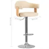 Barhocker 2 Stk. Creme Bugholz und Kunstleder Produktbild-Vorschau 8