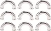 10 Set Bag Bogen Bridge Métal Argent D Boucle de connexion Voir les images du produit 3