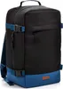 A black and blue backpack is shown against a white background. Náhled obrázku produktu