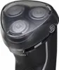Close-up view of the head of a black electric shaver. Produktbild-Vorschau