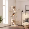 A cat tree is shown in a living room setting with two cats on it. Náhled obrázku produktu