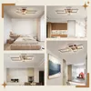 ZMH LED Deckenleuchte Deckenlampe Wohnzimmer 3000K Holz Produktbild-Vorschau 2