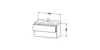 Waschtischunterbau L-CUBE 469x1020x558mm flannel grey Produktbild-Vorschau 2