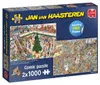 Jan van Haasteren - Weihnachtseinkäufe - 2x 1000 Teile, Produktbild-Vorschau 1