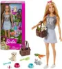 A Barbie doll with pets and accessories, displayed with its packaging. Podgląd zdjęcia produktu