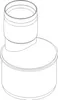 Poloplast POLO-KAL XS, Übergangsrohr, DN 90/50, 1 Stk. Produktbild-Vorschau 3