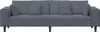 vidaXL Sofa Dunkelgrau 250 x 77 x 76 cm Samt Produktbild-Vorschau 4