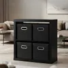 2 Stück Schwarz Faltbox 25 x 25 x 25 cm Aufbewahrungsbox Produktbild-Vorschau 2