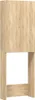 A tall, narrow cabinet with two doors on top and an open space below, all made of wood-look material. Produktbild-Vorschau