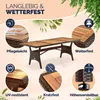CASARIA® Polyrattan Gartentisch mit Ablage FSC®- Produktbild-Vorschau 3