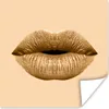 MuchoWow® Poster Lippen - Pastell - Braun 30x30 cm - Produktbild-Vorschau 1