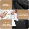 A collage of images showcasing the features and materials of a sofa, including fabric texture, foam filling, and lumbar support cushions. Produktbild-Vorschau