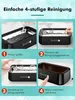 An instructional graphic showing the four steps to use an ultrasonic cleaner. Produktbild-Vorschau