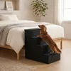 Relaxdays Hundetreppe, 4 Stufen, Stauraum, HxBxT: 65 x 40 x Produktbild-Vorschau 2