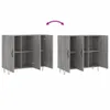 The Living Store Sideboard Grau Sonoma 90x34x80 cm Produktbild-Vorschau 9