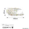 Wallity, elegante metalen wandaccessoire, 100 cm, 100% Productafbeelding-voorbeeld 7
