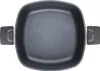 A top-down view of a square frying pan with two black handles. Produktbild-Vorschau