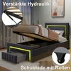 STILVORA Boxspringbett 90×200 cm mit Bettkasten, LED Produktbild-Vorschau 6