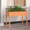 vidaXL květináč s vložkou hnědý 118x59x76 cm masivní Náhled obrázku produktu 2