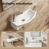 HOROW Hänge Waschbecken - 454 x 226 x 129 mm - Wandmontage Produktbild-Vorschau 3