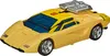 A yellow toy car, resembling a sports car, is shown from a slightly elevated side angle against a white background. Podgląd zdjęcia produktu