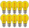 10 x LED Filament A60 Birne 3W E27 120lm Gelb farbig bunt Produktbild-Vorschau 1