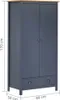 vidaXL Garderobekast met 2 deuren, Hill grijs, 89x50x170 Productafbeelding-voorbeeld 6