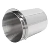 A close-up, angled view of a stainless steel coffee dosing cup against a white background. Anteprima dell’immagine prodotto